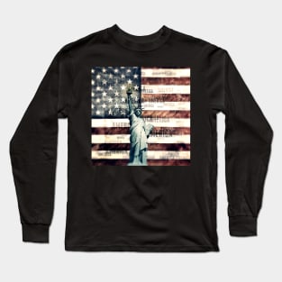 Vintage Patriotic American Liberty Long Sleeve T-Shirt